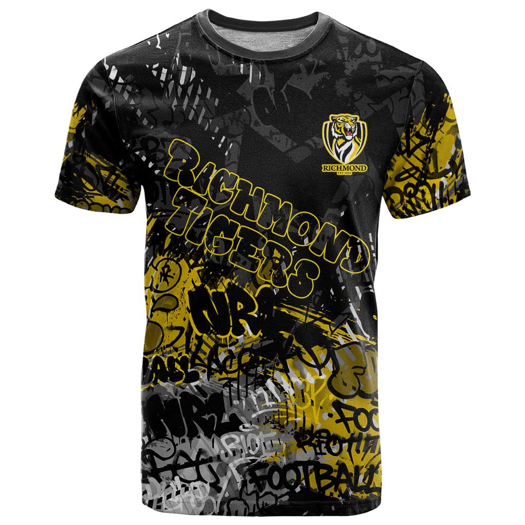 Richmond Tigers T Shirt Urban Graffiti Street Art - Bold Abstract Spray Paint