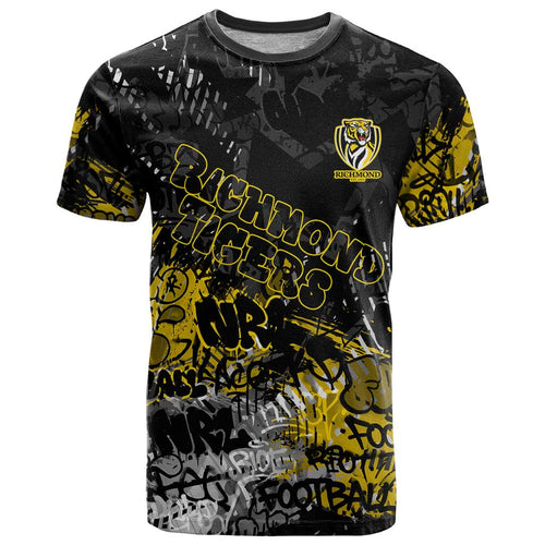 Richmond Tigers T Shirt Urban Graffiti Street Art - Bold Abstract Spray Paint