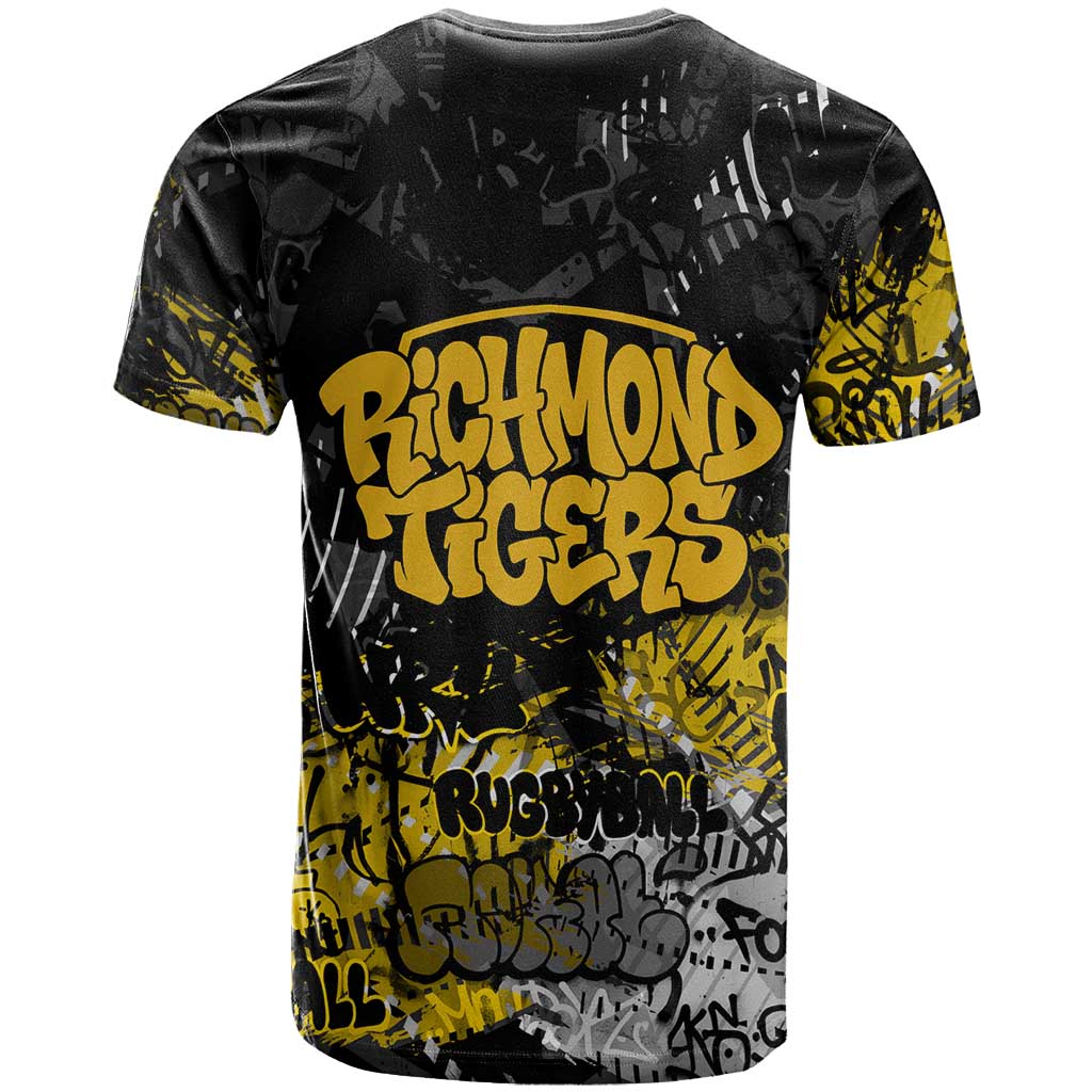 Richmond Tigers T Shirt Urban Graffiti Street Art - Bold Abstract Spray Paint