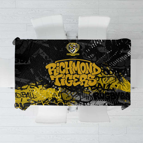 Richmond Tigers Tablecloth Urban Graffiti Street Art - Bold Abstract Spray Paint