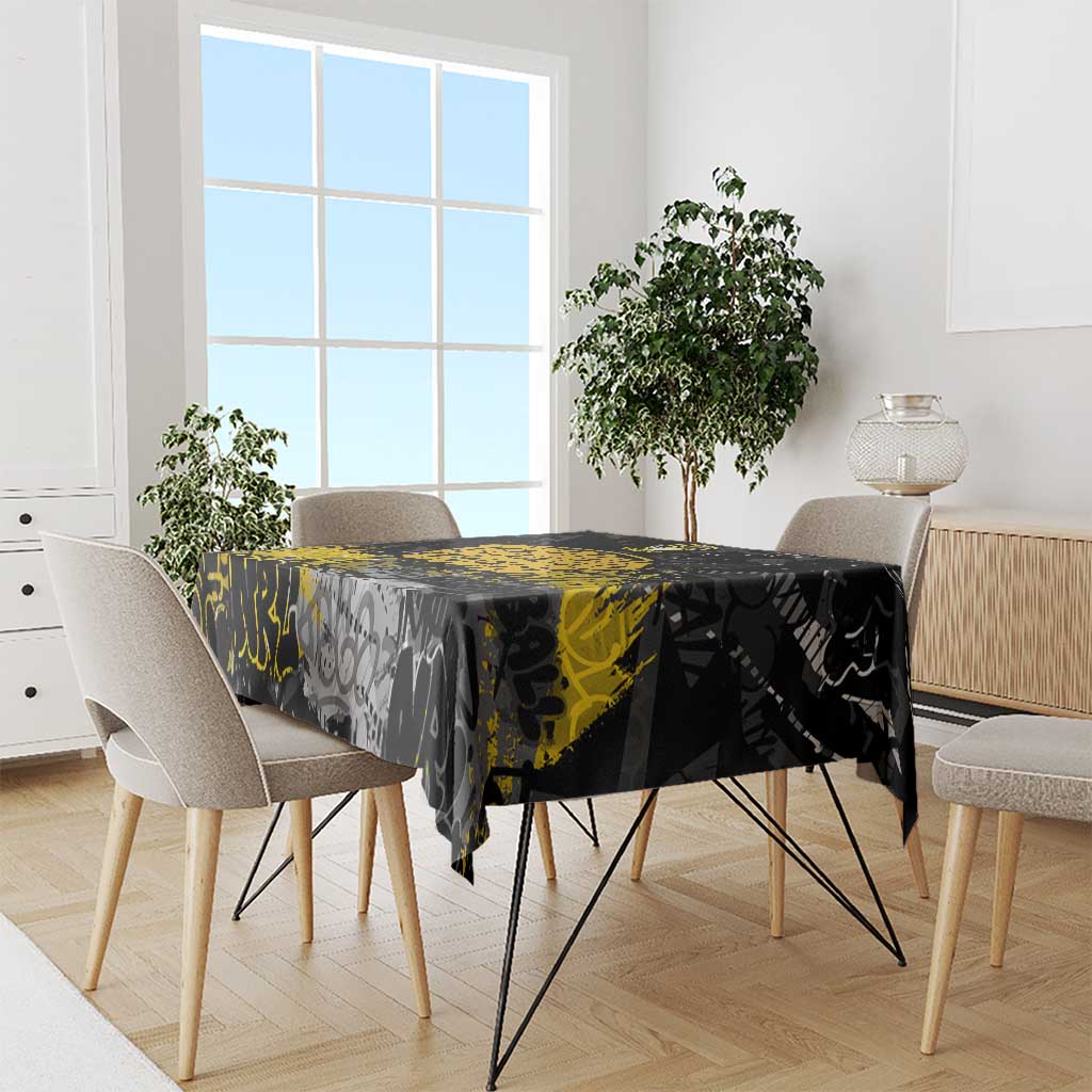 Richmond Tigers Tablecloth Urban Graffiti Street Art - Bold Abstract Spray Paint