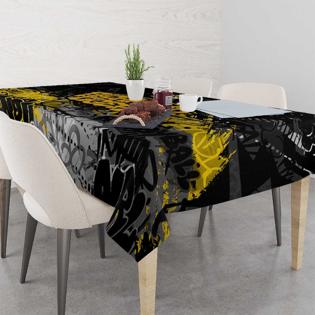 Richmond Tigers Tablecloth Urban Graffiti Street Art - Bold Abstract Spray Paint