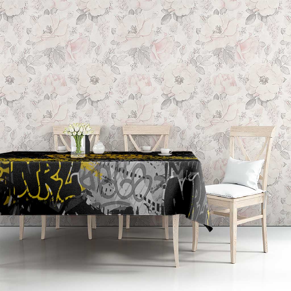 Richmond Tigers Tablecloth Urban Graffiti Street Art - Bold Abstract Spray Paint
