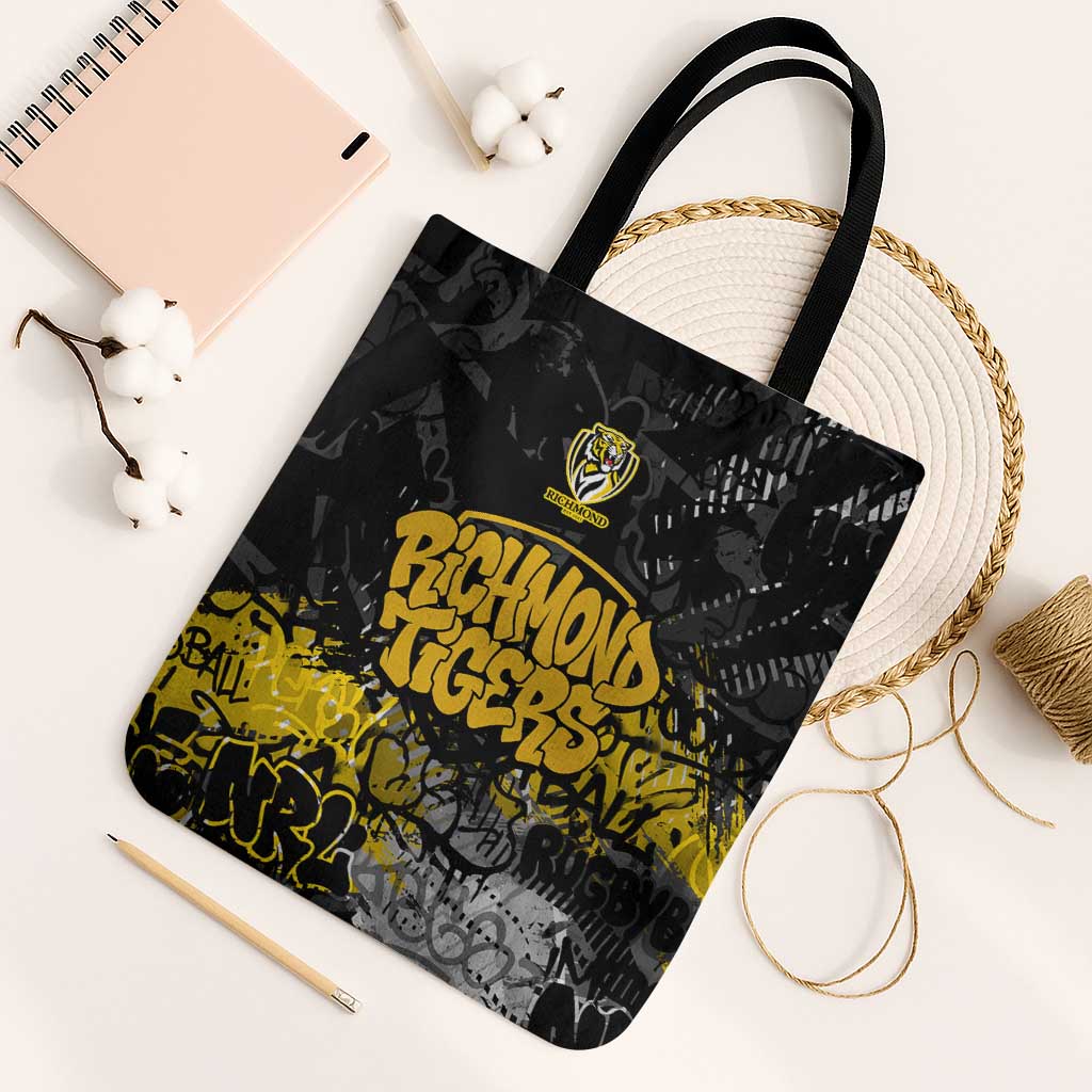 Richmond Tigers Tote Bag Urban Graffiti Street Art - Bold Abstract Spray Paint