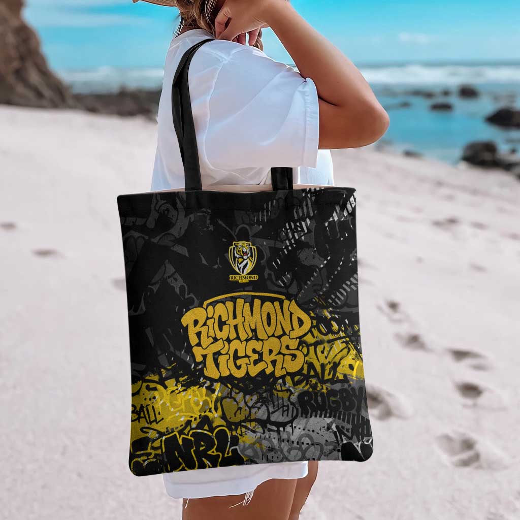 Richmond Tigers Tote Bag Urban Graffiti Street Art - Bold Abstract Spray Paint