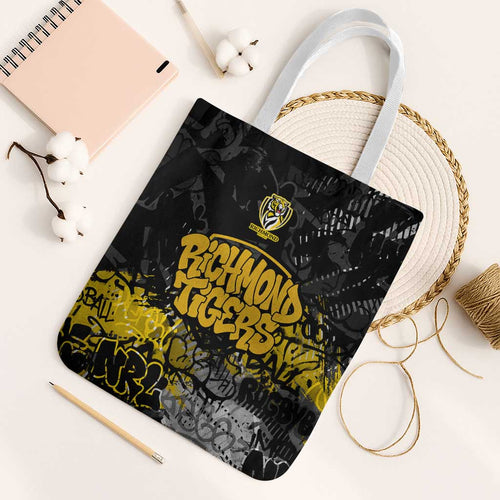 Richmond Tigers Tote Bag Urban Graffiti Street Art - Bold Abstract Spray Paint