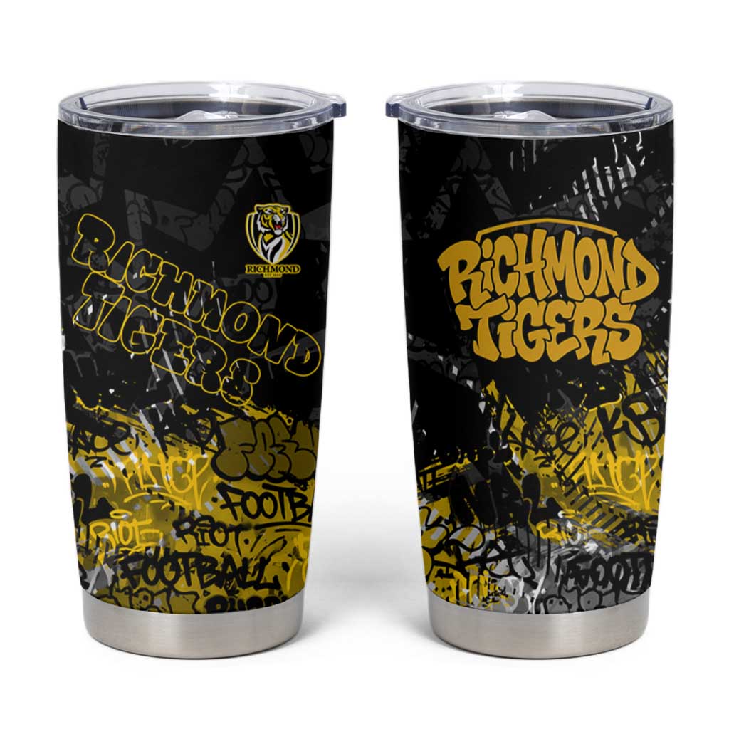 Richmond Tigers Tumbler Cup Urban Graffiti Street Art - Bold Abstract Spray Paint