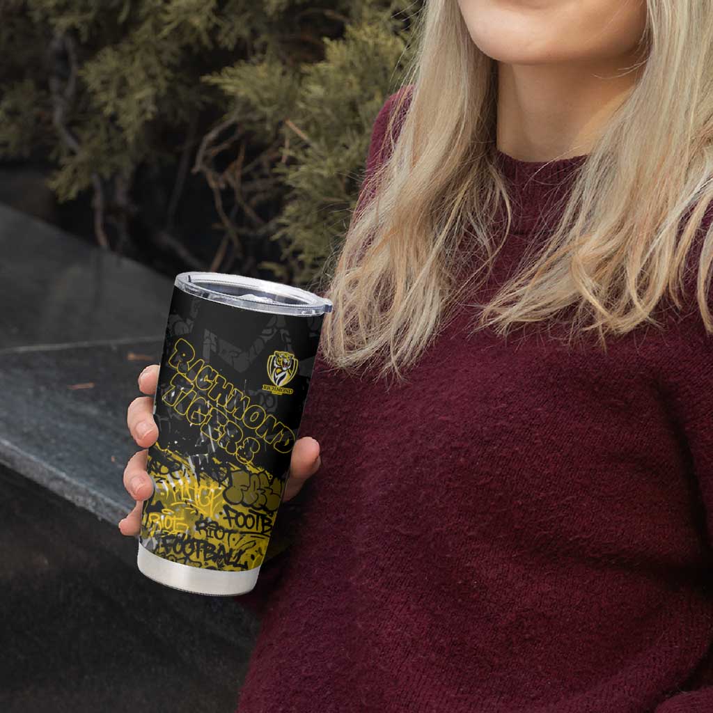 Richmond Tigers Tumbler Cup Urban Graffiti Street Art - Bold Abstract Spray Paint