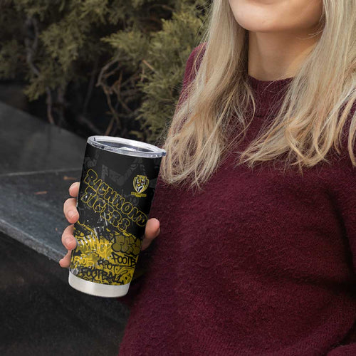 Richmond Tigers Tumbler Cup Urban Graffiti Street Art - Bold Abstract Spray Paint