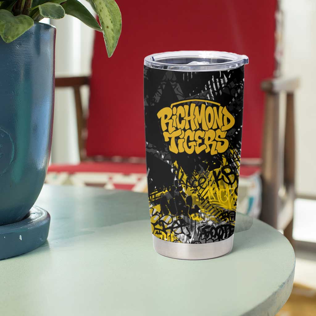 Richmond Tigers Tumbler Cup Urban Graffiti Street Art - Bold Abstract Spray Paint