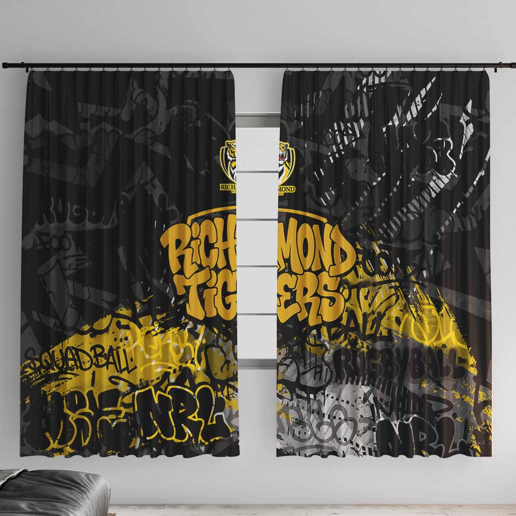 Richmond Tigers Window Curtain Urban Graffiti Street Art - Bold Abstract Spray Paint