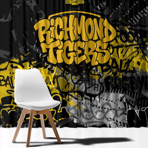 Richmond Tigers Window Curtain Urban Graffiti Street Art - Bold Abstract Spray Paint
