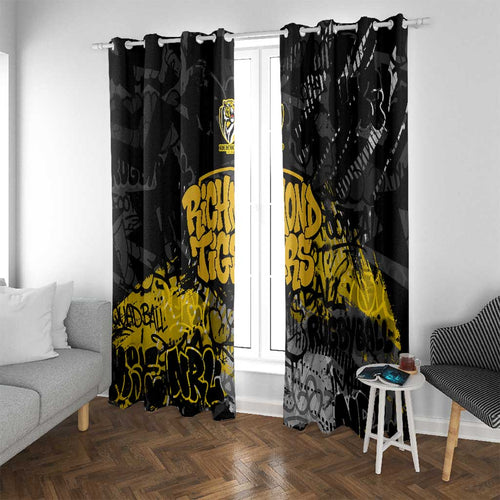 Richmond Tigers Window Curtain Urban Graffiti Street Art - Bold Abstract Spray Paint
