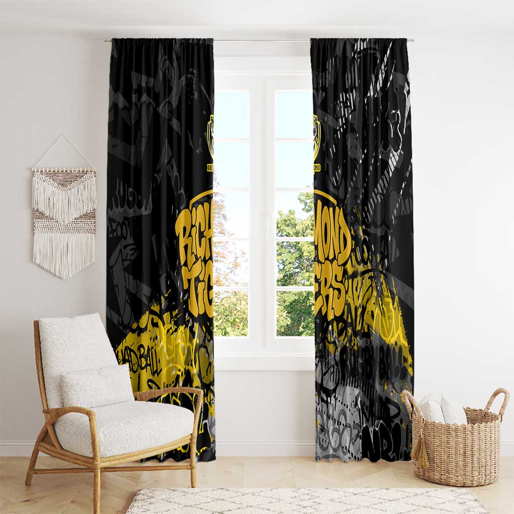 Richmond Tigers Window Curtain Urban Graffiti Street Art - Bold Abstract Spray Paint