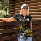 Richmond Tigers Women Polo Shirt Urban Graffiti Street Art - Bold Abstract Spray Paint