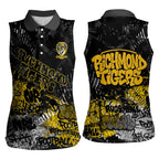 Richmond Tigers Women Sleeveless Polo Shirt Urban Graffiti Street Art - Bold Abstract Spray Paint