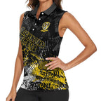 Richmond Tigers Women Sleeveless Polo Shirt Urban Graffiti Street Art - Bold Abstract Spray Paint