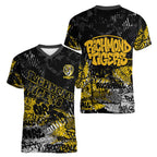 Richmond Tigers Women V-Neck T-Shirt Urban Graffiti Street Art - Bold Abstract Spray Paint