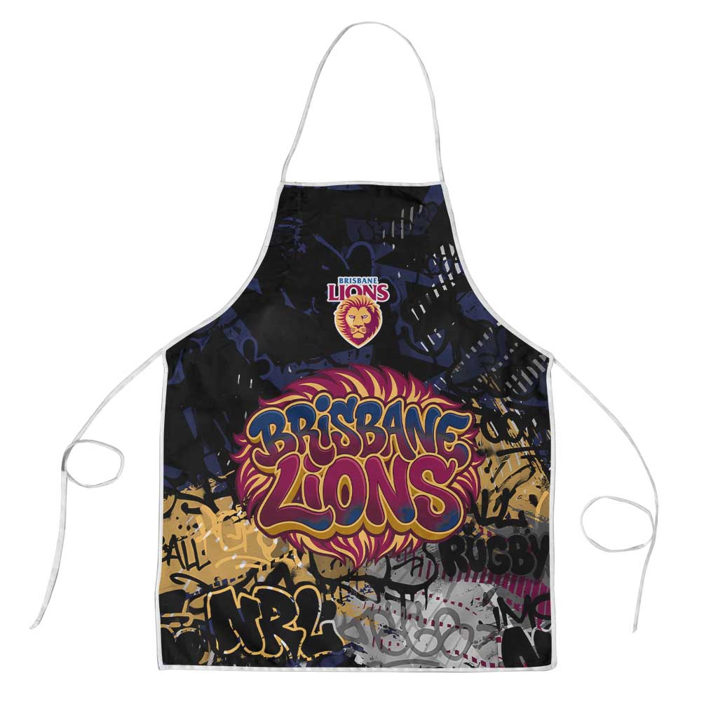 Brisbane Lions Apron Urban Graffiti Street Art - Bold Abstract Spray Paint