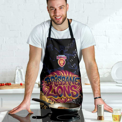 Brisbane Lions Apron Urban Graffiti Street Art - Bold Abstract Spray Paint