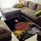 Brisbane Lions Area Rug Urban Graffiti Street Art - Bold Abstract Spray Paint