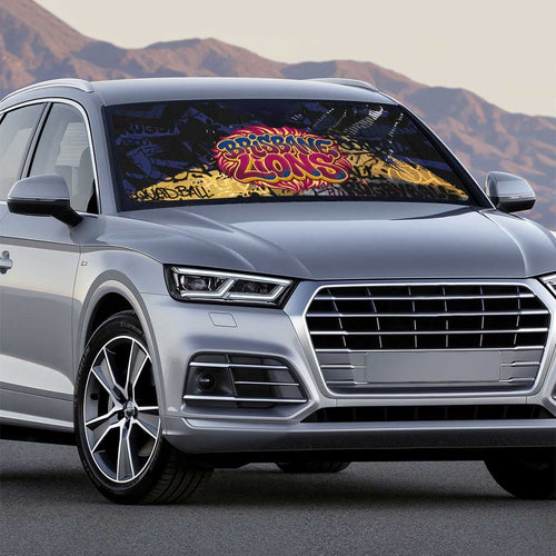 Brisbane Lions Auto Sun Shade Urban Graffiti Street Art - Bold Abstract Spray Paint
