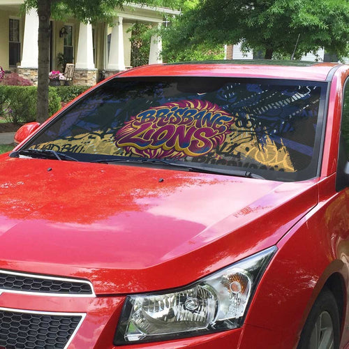 Brisbane Lions Auto Sun Shade Urban Graffiti Street Art - Bold Abstract Spray Paint