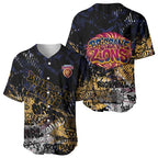 Brisbane Lions Baseball Jersey Urban Graffiti Street Art - Bold Abstract Spray Paint