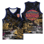 Brisbane Lions Basketball Jersey Urban Graffiti Street Art - Bold Abstract Spray Paint