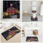 Brisbane Lions Bathroom Set Urban Graffiti Street Art - Bold Abstract Spray Paint