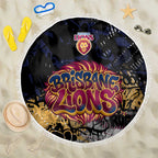 Brisbane Lions Beach Blanket Urban Graffiti Street Art - Bold Abstract Spray Paint