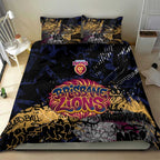 Brisbane Lions Bedding Set Urban Graffiti Street Art - Bold Abstract Spray Paint