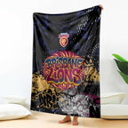 Brisbane Lions Blanket Urban Graffiti Street Art - Bold Abstract Spray Paint