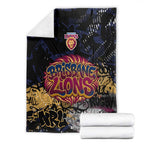 Brisbane Lions Blanket Urban Graffiti Street Art - Bold Abstract Spray Paint