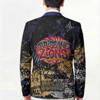 Brisbane Lions Blazer Urban Graffiti Street Art - Bold Abstract Spray Paint