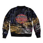 Brisbane Lions Bomber Jacket Urban Graffiti Street Art - Bold Abstract Spray Paint