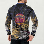 Brisbane Lions Button Sweatshirt Urban Graffiti Street Art - Bold Abstract Spray Paint