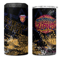 Brisbane Lions 4 in 1 Can Cooler Tumbler Urban Graffiti Street Art - Bold Abstract Spray Paint