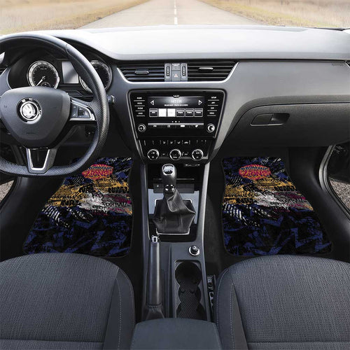 Brisbane Lions Car Mats Urban Graffiti Street Art - Bold Abstract Spray Paint