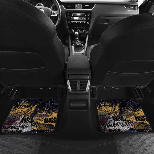 Brisbane Lions Car Mats Urban Graffiti Street Art - Bold Abstract Spray Paint