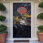 Brisbane Lions Door Cover Urban Graffiti Street Art - Bold Abstract Spray Paint