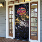 Brisbane Lions Door Cover Urban Graffiti Street Art - Bold Abstract Spray Paint