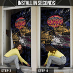 Brisbane Lions Door Cover Urban Graffiti Street Art - Bold Abstract Spray Paint