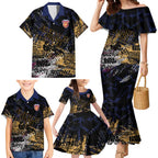 Brisbane Lions Family Matching Mermaid Dress and Hawaiian Shirt Urban Graffiti Street Art - Bold Abstract Spray Paint