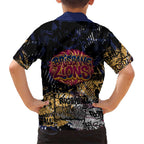 Brisbane Lions Family Matching Tank Maxi Dress and Hawaiian Shirt Urban Graffiti Street Art - Bold Abstract Spray Paint