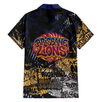 Brisbane Lions Family Matching Tank Maxi Dress and Hawaiian Shirt Urban Graffiti Street Art - Bold Abstract Spray Paint