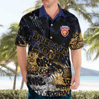 Brisbane Lions Hawaiian Shirt Urban Graffiti Street Art - Bold Abstract Spray Paint