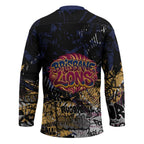 Brisbane Lions Hockey Jersey Urban Graffiti Street Art - Bold Abstract Spray Paint