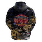 Brisbane Lions Hoodie Urban Graffiti Street Art - Bold Abstract Spray Paint