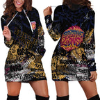 Brisbane Lions Hoodie Dress Urban Graffiti Street Art - Bold Abstract Spray Paint